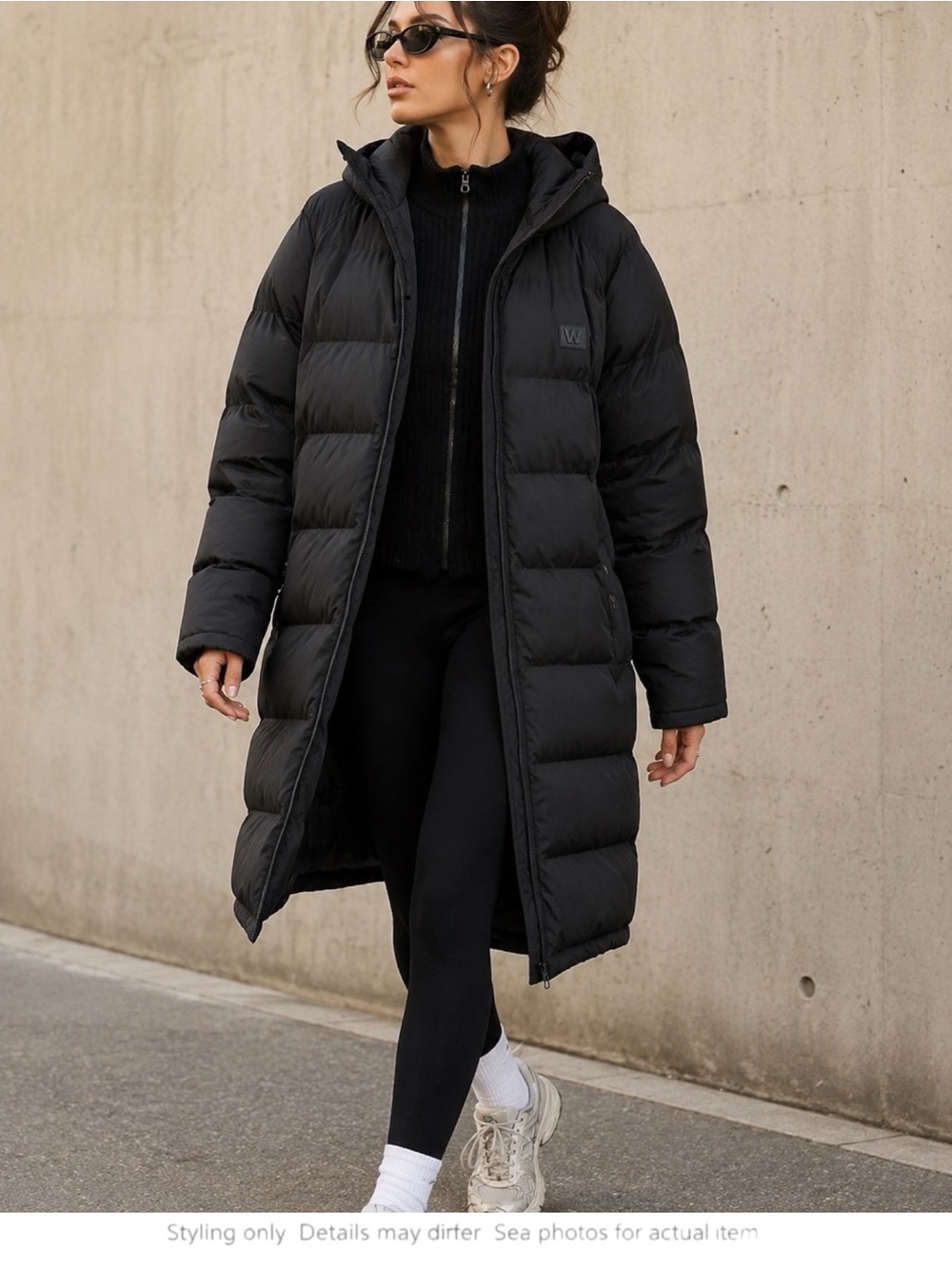 Minimalist Black Longline Puffer Coat Oversized XXL AS IS Designer